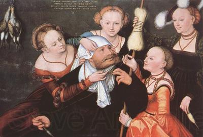 CRANACH, Lucas the Elder Hercules and Omphale (mk08) Norge oil painting art